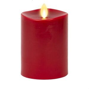 Luminara 3” x 4.5” Unscented Red Pillar.
